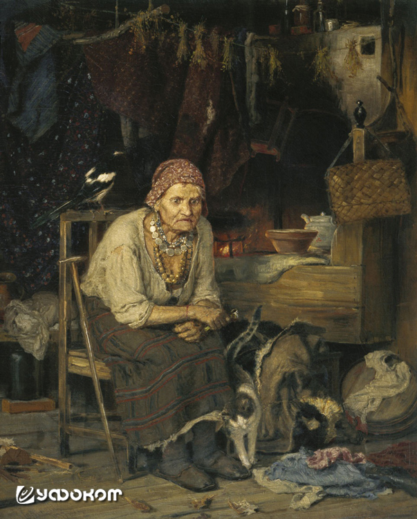 «С нечистым знается». Полотно Савицкого Константина Аполлоновича, 1879 год. Из фондов Третьяковской галереи, Москва.