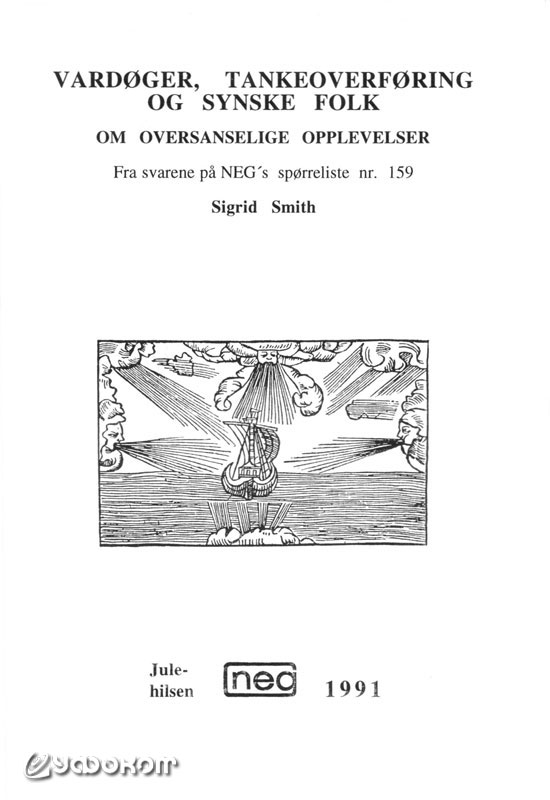 Брошюра 1991 года «Вардёгер, передача мыслей и экстрасенсы: о сверхчувственных переживаниях» с результатами анкетирования населения «Норвежским этнологическим обществом».