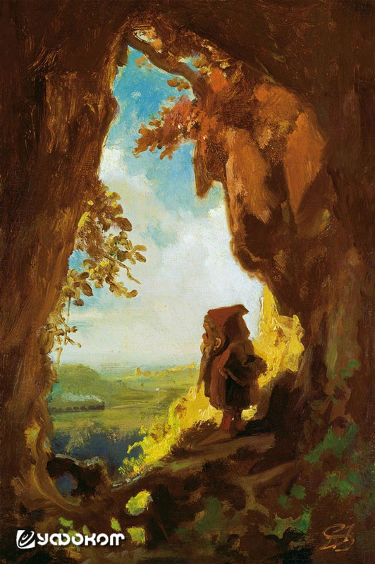 Гном, смотрящий на поезд, Карл Шпицвег, 1848 год.